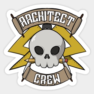 Architects crew Jolly Roger pirate flag Sticker